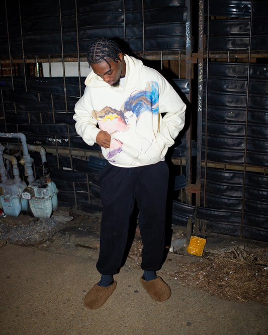 Ivory Watercolor Hoodie